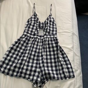American Eagle Checkered Romper